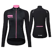 baratos Camisolas femininas-Mulheres Camisa para Ciclismo Côr Sólida Manga Longa Moto Camisa / Roupas Para Esporte Blusas com 3 bolsos traseiros Ciclismo de Montanha Ciclismo de Estrada Secagem Rápida Tiras Refletoras Bolso