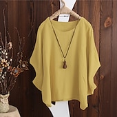 economico Magliette-Per donna maglietta Blusa Liscio Vintage Streetwear Mezza manica Girocollo Top regolari Giornaliero Per uscire Fine settimana Nero Bianco Giallo Rosa Rosso Primavera Autunno
