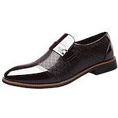 preiswerte Herrenpantoletten &amp; -slipper-Herren Loafer &amp; Slip On Gedruckte Oxfords Klassisch Brautkleider schlicht Outdoor Täglich PU Halbschuhe Schwarz Braun Frühling Herbst