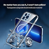 رخيصةأون جرابات آيفون-حافظة هاتف لجهاز iPhone 16 iPhone 15 Pro Max Plus iPhone 14 13 12 Pro Max Mini مع دعم Magsafe شحن لاسلكي مضاد للصدمات معدني