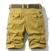 tanie Klasyczny-Męskie Spodenki cargo Kraťasy na turistiku Zamek Multi Pocket Wiele kieszeni Litera Do kolan Codzienny Poczta Chino Zieleń wojskowa Khaki Średnio elastyczny