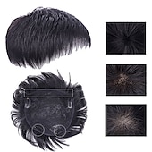 preiswerte Toupets-Herren Echthaar Toupees Locken 100% handgebunden Modisches Design / Weich / Party Party / Abend / Freizeitskleidung