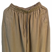 billiga Retro-Herr Långbyxor Sommarbyxor Joggarbyxor Baggy Harem Byxor Boho byxor Snörning Elastisk midja Mönster Slät Komfort Andningsfunktion Ledigt Dagligen Streetwear Sport Mode Svart Vit Microelastisk