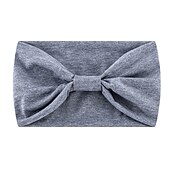 cheap Hair Styling Accessories-1PC African Headbands Knotted Hairbands Black Yoga Sport Head Wraps Wide Elastic Head Scarf for Women and Girls