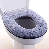 economico coperchio del water e coperture del serbatoio-coprisedile wc cuscino universale in peluche coprisedile wc caldo coprisedile wc simpatico manico lavorato a maglia coprisedile wc