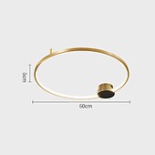 cheap Dimmable Ceiling Lights-60cm Ceiling Light Dimmable Circle / Round Design Ceiling Lights Copper Modern Style Classic Novelty LED Modern 220-240V