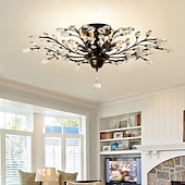 cheap Chandeliers-Crystal Chandelier Retro 4 Heard 8 Heard Chandeliers K9 Transparent Crystal Chandelier Ceiling Lamp Living Room Bedroom Dining Room Porch Corridor