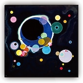 economico Quadri famosi-dipinto a mano dipinto a olio wall art wassily kandinsky intaglio astratto decorazione della casa arredamento tela arrotolata senza cornice non allungata