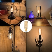 ieftine Becuri Incandescente-8 buc t45 vintage edison bec incandescent 40 W reglabil filament tubular antic alb cald e26/e27 lampă chihlimbar pentru corpuri de iluminat decorative ac220v ac110v
