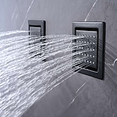 abordables Systèmes de douche à valve brute-Robinet de douche, système de pommeau de douche à effet pluie / ensemble de mitigeur thermostatique