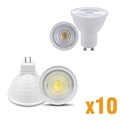 economico Faretti a LED-20 pz 10 pz 6 w faretto binario led lampadina 600lm gu10 mr16 6 led perline smd 60 w alogena equivalente dimmerabile bianco caldo freddo 220-240 v