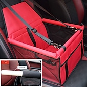 abordables Essentiels de voyage pour chiens-Chat Chien Housse pour Siège de Voiture Etanche Portable Pliable Couleur Pleine Textile Noir Rouge Rose