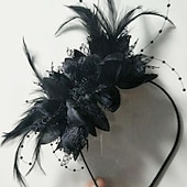 billige Coiffer-fascinators håndlaget kentucky derbyhatt brudehodeplagg fjærhodeplagg barnesceneforestilling fjærhodeplagg hårbøyle