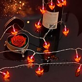 cheap Battery String Lights-1.5-20M Love Heart String Lights Good Wishes Proposal Confession Love Lantern Bedroom Room Creative Hanging Lamp LED String Lights Holiday Lights Outdoor Creative Party Batteries Powered 1Set