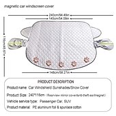 economico Teli copriauto-Copertura per parabrezza per auto Protezione antipioggia magnetica antigelo a 4 strati per neve, gelo, ghiaccio, con striscia riflettente per tutta la stagione