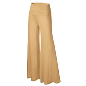 abordables jambe large et taille haute-Pantalon de yoga Femmes Léger Pantalon évasé in in france they say Pontalon wide leg Pantalon bootcut Zumba Yoga Entraînement en salle Bas Taille haute Hiver Des sports Tenues de Sport Élastique