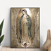 olcso Le $30-ra-guadalupe-i hölgyünk lakberendezési vászonfestés nappali háttér falfestmény poszter keret nélküli festékszóró mag