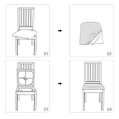 abordables Funda de silla-2 fundas de asiento para comedor, color burdeos, impermeables, elásticas, con respaldo alto, fundas de licra para asiento de silla con banda elástica para boda