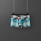 preiswerte Boxershorts für Herren-Herren 1 Packung Unterwäsche Grundlegendes Höschen Unterwäsche Boxer Grundlegend Polyester Antibakteriell Auslaufsicher Buchstabe Mittlere Taillenlinie Meerblau Schwarz