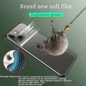 Χαμηλού Κόστους iPhone Προστατευτικά Οθόνης-[4 πακέτο] Προστατευτικό πίσω οθόνης Για Apple iPhone 16 iPhone 15 Pro Max Plus iPhone 14 13 12 11 Pro Max Mini X XR XS Max 8 7 Plus TPU Hydrogel Αυτοθεραπεία Κατά των Δαχτυλιών Υψηλή Ανάλυση (HD