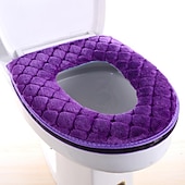 economico coperchio del water e coperture del serbatoio-coprisedile wc cuscino universale in peluche coprisedile wc caldo coprisedile wc simpatico manico lavorato a maglia coprisedile wc