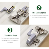 cheap Cabinet Light-10PCS LED Cabinet Light LED Inner Hinge Lamp Closet Light Battery Wireless Lamp Universal Wardrobe Cupboard Sensor Lighting