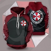 levne Kreslená a filmová postava-Resident Evil Společnost Umbrella Kapuce Anime Animák Anime 3D Klasika Pouliční styl Pro Pro páry Pánské Dámské Dospělé Zpátky do školy 3D tisk