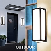economico applique da esterno-lampada da parete esterna lampada da portico 30w 15in led nero opaco lampada da parete esterna 3 colori possono essere cambiati adatto per l&#039;installazione lampada da parete cortile garage corridoio