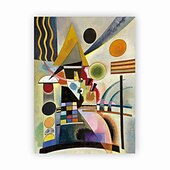 お買い得  名画-手作りの手描きの油絵壁アートワシリーカンディンスキー抽象彫刻絵画家の装飾の装飾ロールキャンバスフレームなしストレッチなし