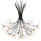 voordelige Kroonluchters-13/19 gehoord moderne vuurwerk kroonluchter g4 lamp cap crystal paardebloem art kroonluchter plafondlamp in woonkamer slaapkamer en eetkamer