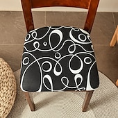 cheap Dining Chair Cover-Dining Chair Seat Covers  Stretch Printed Chair Seat Covers Set of 2 Removable Washable Upholstered Chair Seat Protector Cushion Slipcovers for Kitchen Office