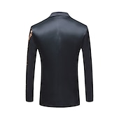 Χαμηλού Κόστους Σα tuxedo Σκηνής-Ανδρικά Κοστούμια Πάρτι Τάξιδος Μαύρο Σαφή Μπλε Λάμψη Εμπνευσμένα Ραμμένος Εφαρμογή 2 Τεμαχίων Μονοκουμπί
