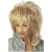 Hair Metal  Wig Rockin Soul Blonde Wig Halloween Wigs4