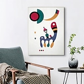 billiga Berömda målningar-handgjord handmålad oljemålning väggkonst wassily kandinsky abstrakt snideri målning heminredning dekor rullad duk utan ram osträckt