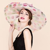 economico Cappelli da Festa-Cappello Kentucky in organza  Fascinator  Cappelli con fiore 1pc Matrimonio  Occasione speciale  Copricapo casual per impressionare Dress Day