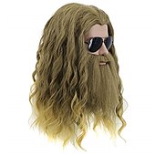 cheap Movie Character Wigs-Long Blonde Wig Endgame Wig Men  Cosplay Hair Wigs Halloween Wigs