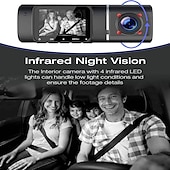 זול DVR לרכב-J02 1080p עיצוב חדש / HD מלא / האתחול האוטומטי רכב DVR 170 מעלות זווית רחבה CMOS 1.5 אִינְטשׁ LCD דש קאם עם ראיית לילה / G-Sensor / מצב חנייה לד 4 אינפרא אדום רכב מקליט / Motion Detection / WDR