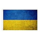 cheap Mr &amp; Mrs Wedding-Ukraine Flag 90*150cm Flag Ukraine Background Cloth Ukraine Flag