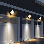 cheap Outdoor Wall Lights-Outdoor Wall Lamp Porch Lamp 12W LED Matte Black Exterior Wall Lamp 3 Colors Can be Changed Suitable for Installing Wall Courtyard Lamp Garage Aisle Backyard Garden AC85-265V