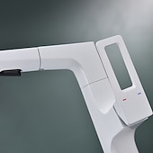 abordables Robinets de lavabo-Mitigeur d&#039;évier de salle de bain corps relevable bec verseur à 2 modes, robinet de lavabo en laiton rotatif à 360 ° monté sur le pont, avec robinet de cuve d&#039;eau chaude et froide
