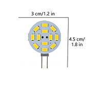 billige Bi-pin lamper med LED-10 stk 3w bi-pin disc led lyspære 300lm g4 smd5730 30w halogen tilsvarende varm kald hvit for pucklys rv tilhengere bobiler bil