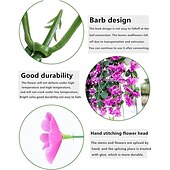 preiswerte Künstliche Pflanzen &amp; Blumen-Lebendiger künstlicher hängender Orchideenstrauß, Simulationsblumenrebe, violette hängende Blumenrebe, Wandbehang, Orchideen-Hängekorb, Blumenbalkon, Heimdekoration, Blumenwand für Hochzeit, Gartendekoration