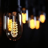 ieftine Becuri Incandescente-8 buc t45 vintage edison bec incandescent 40 W reglabil filament tubular antic alb cald e26/e27 lampă chihlimbar pentru corpuri de iluminat decorative ac220v ac110v