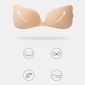 olcso Melltartók-női molett melltartók &amp;amp; bralettes öntapadós melltartó pánt nélküli 3/4 csésze egyszínű mikroelasztikus légáteresztő push up láthatatlan esküvői parti &amp;amp; esti szilikagél 805-1 bőrtónus / 1 db