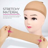 cheap Tools &amp; Accessories-4 pieces Light Brown Stocking Wig Caps Stretchy Nylon Wig Caps for Women