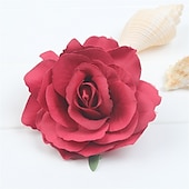 abordables Accessoires de coiffure-flocage tissu rose pinces à cheveux tissu cheveux accessoires riche rose pinces à cheveux mariage mode fleur pinces à cheveux bord clips