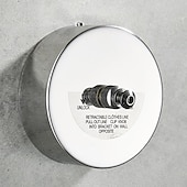 preiswerte Badezimmer-Organizer-einziehbare Wäscheleine Wäschetrockner aus Edelstahl sus304 mit verstellbarer Edelstahlseilschnur im Hotelstil, strapazierfähig, 2,8 m (9,2 Fuß), poliertes Chrom-Finish