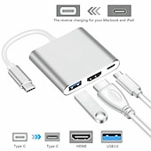levne Kabely-LITBest USB 3.0 USB C Náboje 6 Přístavy OTG Rozbočovač USB s HDMI 1.4 USB 3.0 USB C USB 3.0*1 Dodávka energie Pro