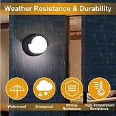 cheap Outdoor Wall Lights-Outdoor Wall Lamp Porch Lamp 12W LED Matte Black Exterior Wall Lamp 3 Colors Can be Changed Suitable for Installing Wall Courtyard Lamp Garage Aisle Backyard Garden AC85-265V