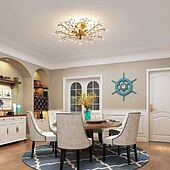 cheap Chandeliers-Crystal Chandelier Retro 4 Heard 8 Heard Chandeliers K9 Transparent Crystal Chandelier Ceiling Lamp Living Room Bedroom Dining Room Porch Corridor